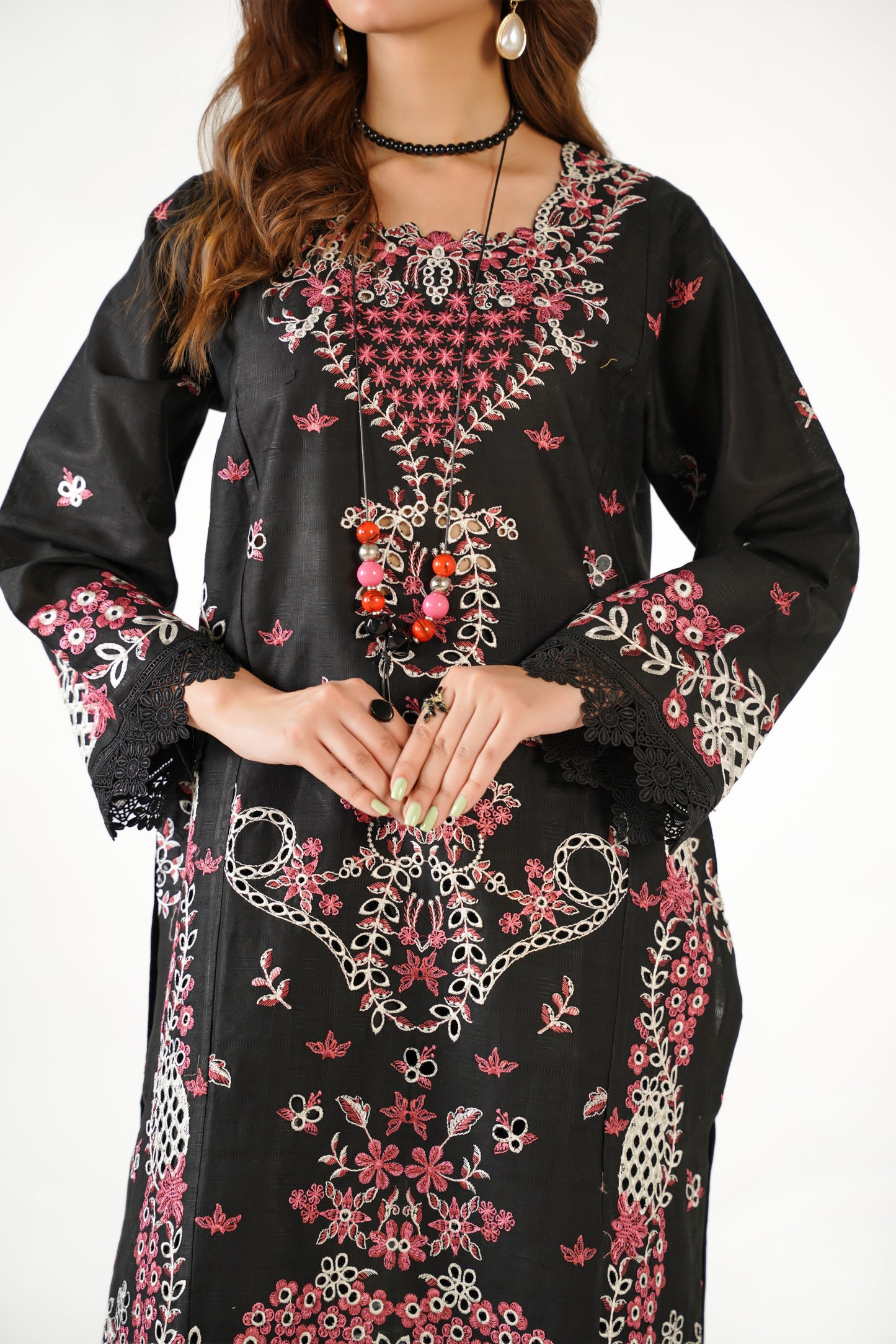 Cross Stitch Fancy Jacquard Cotton Emb 3PC