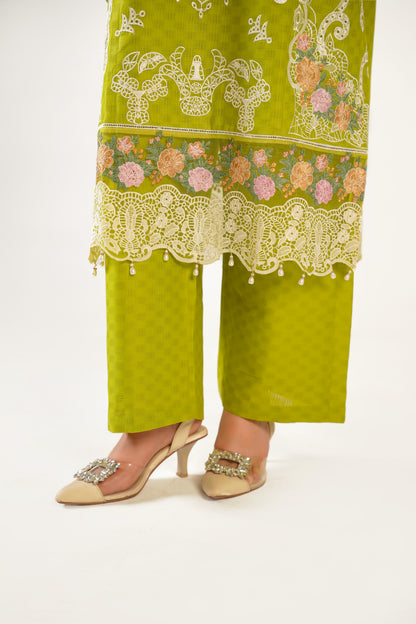 Sapphire Fancy Jacquard Cotton Emb 3PC