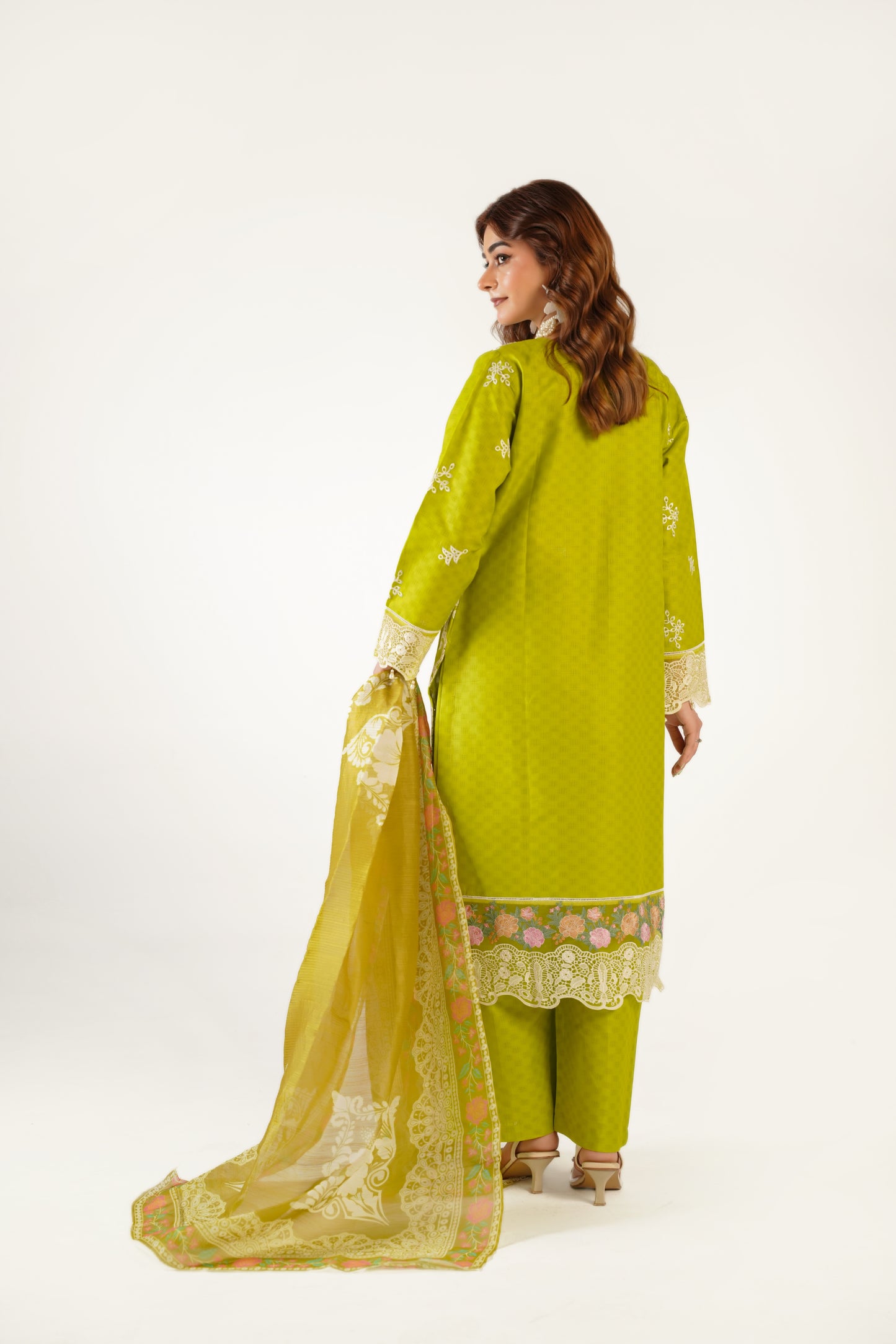 Sapphire Fancy Jacquard Cotton Emb 3PC