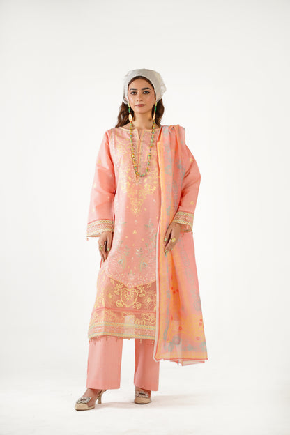 Sapphire Fancy Jacquard Cotton Emb 3PC