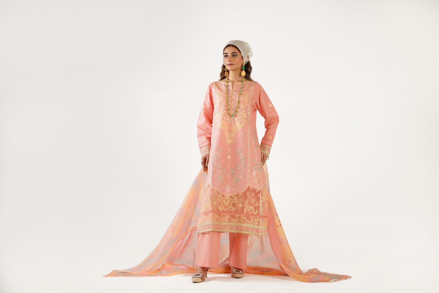 Sapphire Fancy Jacquard Cotton Emb 3PC