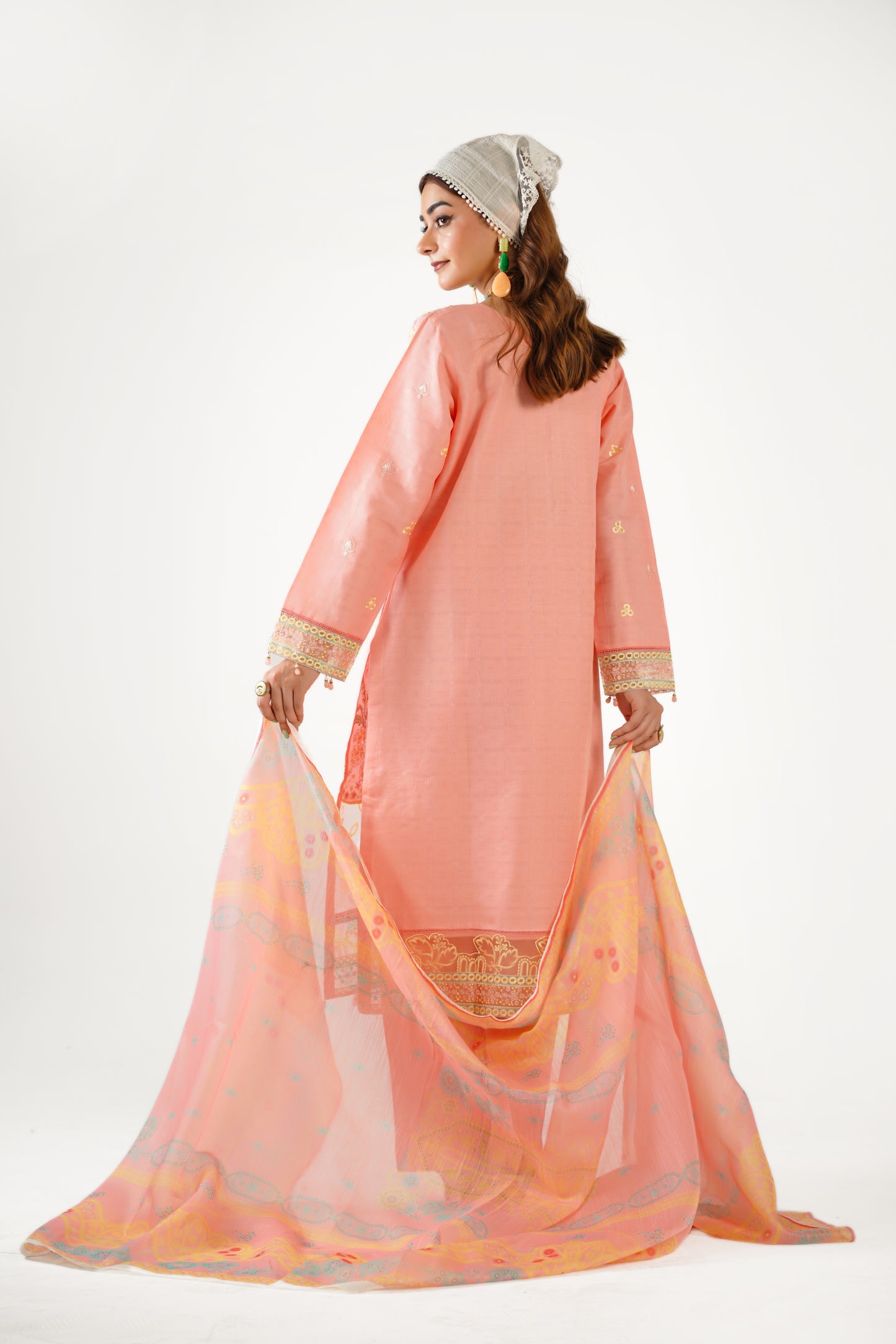 Sapphire Fancy Jacquard Cotton Emb 3PC