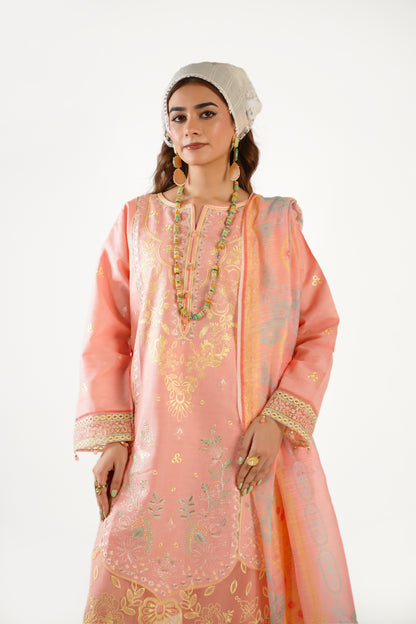 Sapphire Fancy Jacquard Cotton Emb 3PC