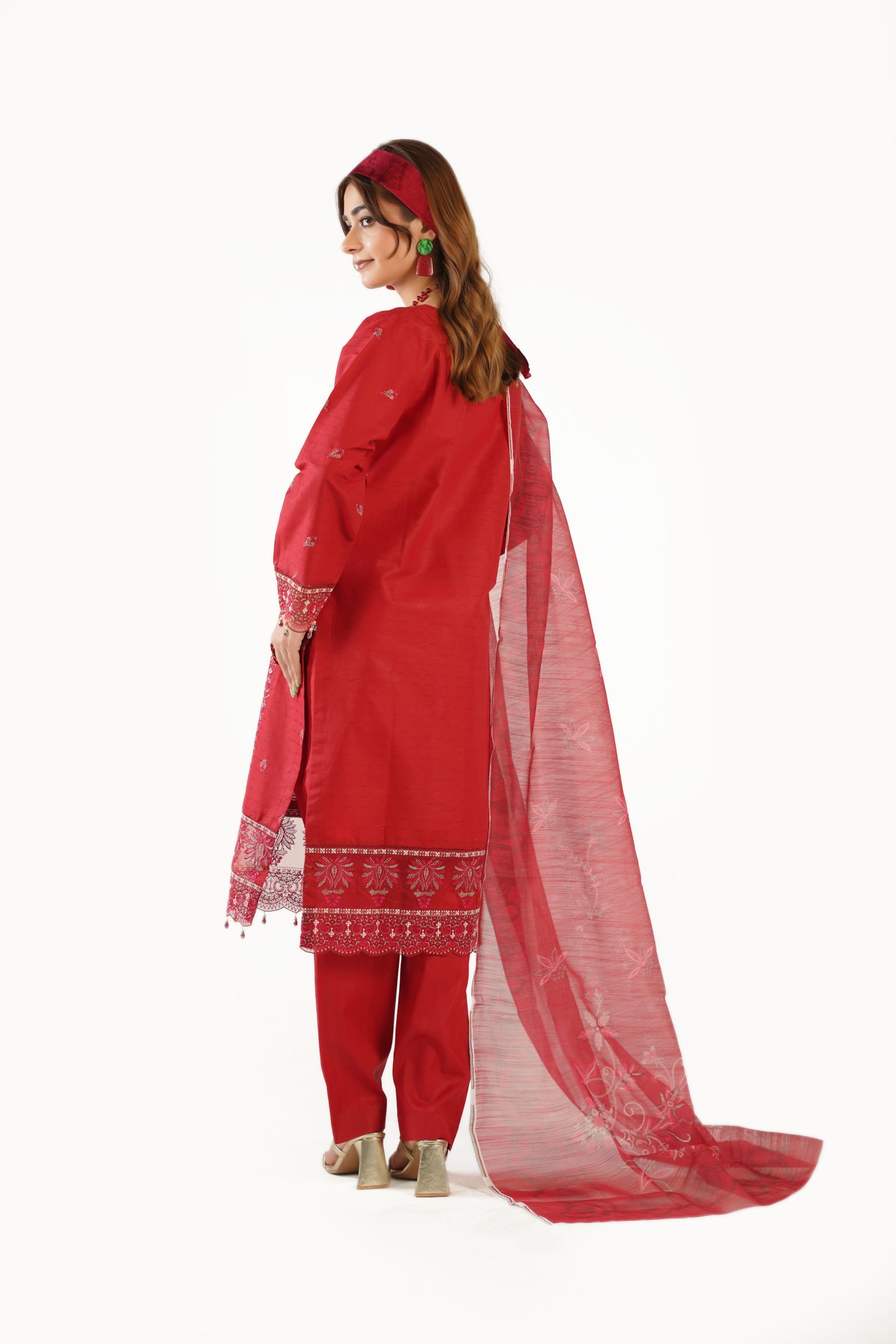 Sapphire Fancy Jacquard Cotton Emb 3PC