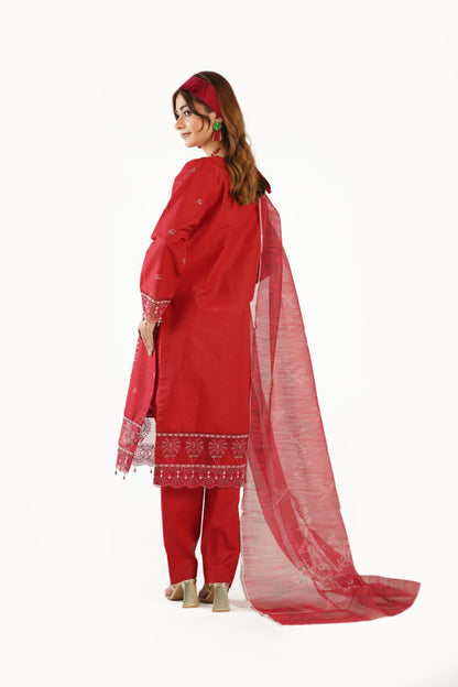 Sapphire Fancy Jacquard Cotton Emb 3PC