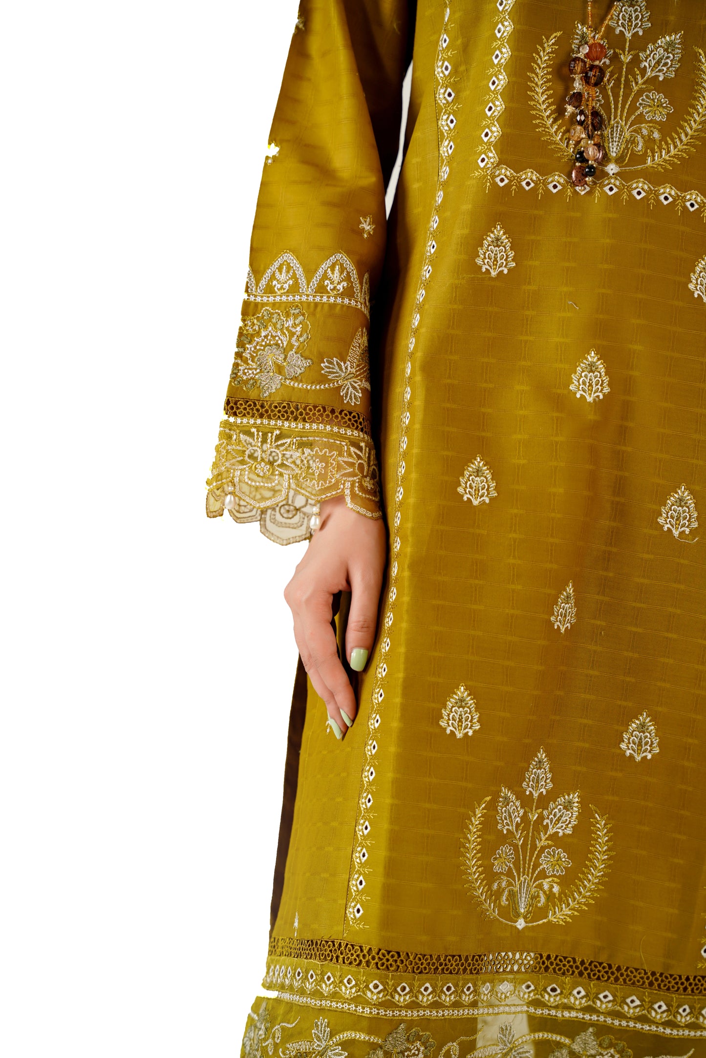 Sapphire Fancy Jacquard Cotton Emb 3PC