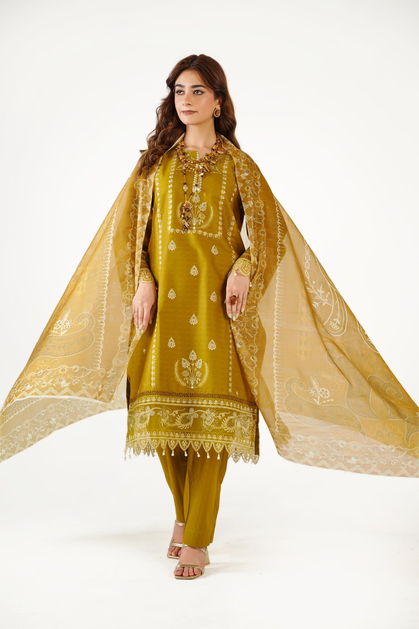 Sapphire Fancy Jacquard Cotton Emb 3PC