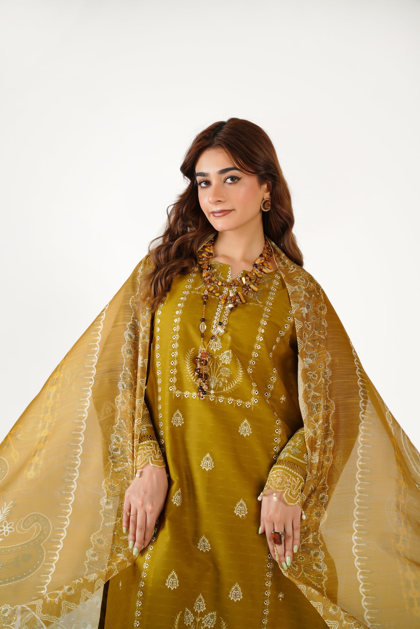 Sapphire Fancy Jacquard Cotton Emb 3PC