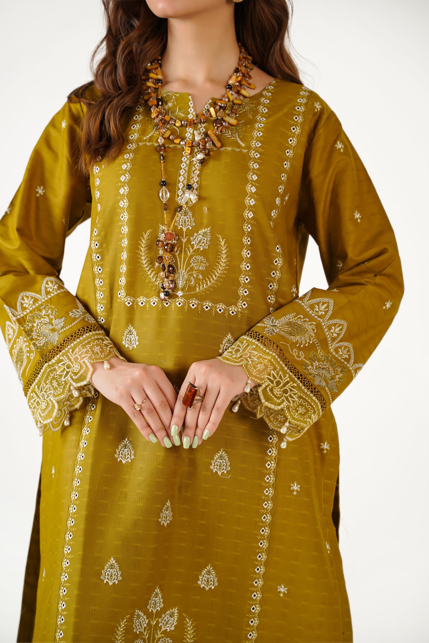 Sapphire Fancy Jacquard Cotton Emb 3PC