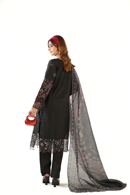 Maria B Fancy Jacquard Cotton Emb 3PC