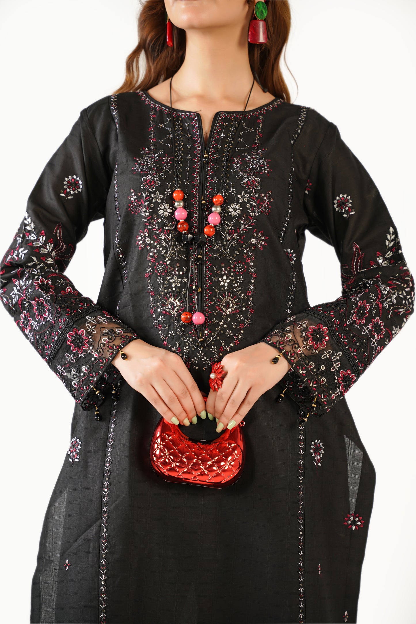 Maria B Fancy Jacquard Cotton Emb 3PC