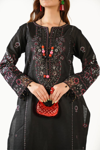 Maria B Fancy Jacquard Cotton Emb 3PC
