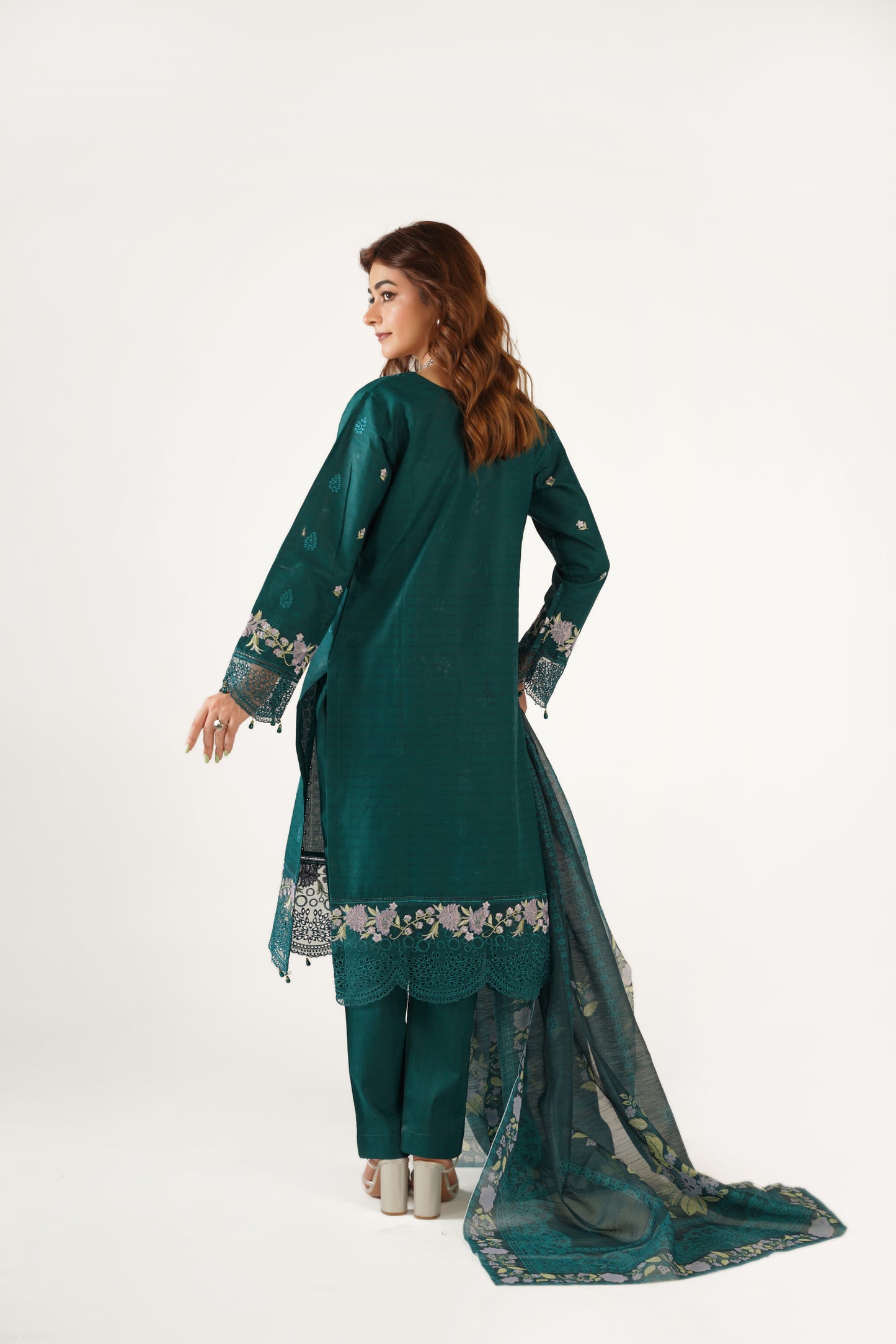 Maria B Fancy Jacquard Cotton Emb 3PC