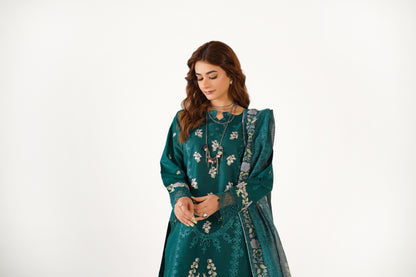 Maria B Fancy Jacquard Cotton Emb 3PC