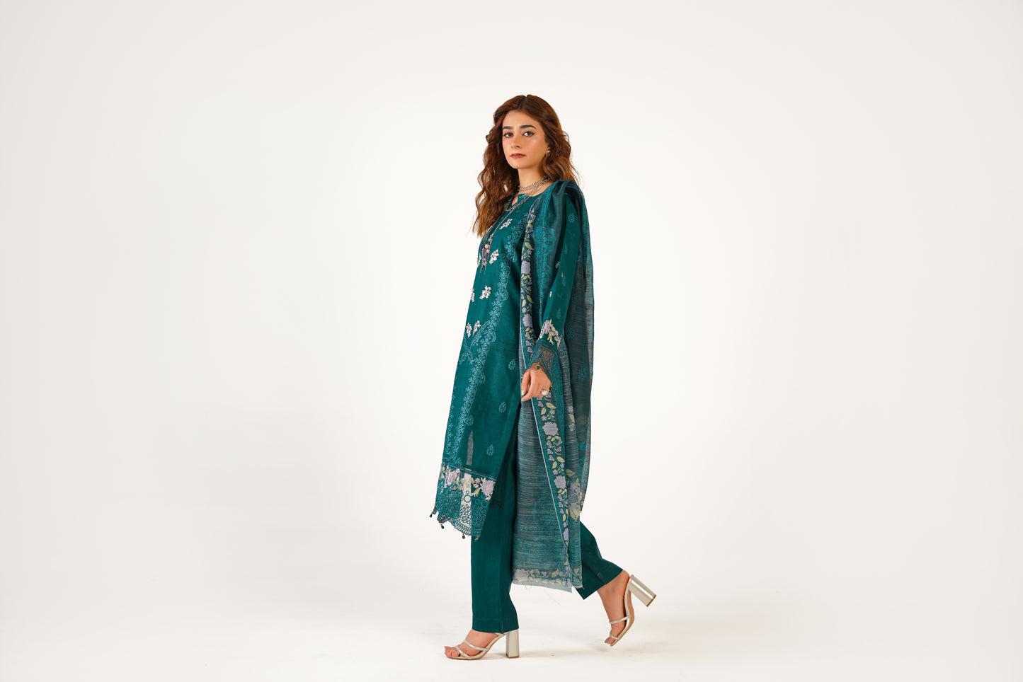 Maria B Fancy Jacquard Cotton Emb 3PC