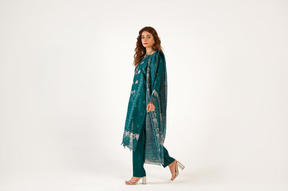 Maria B Fancy Jacquard Cotton Emb 3PC