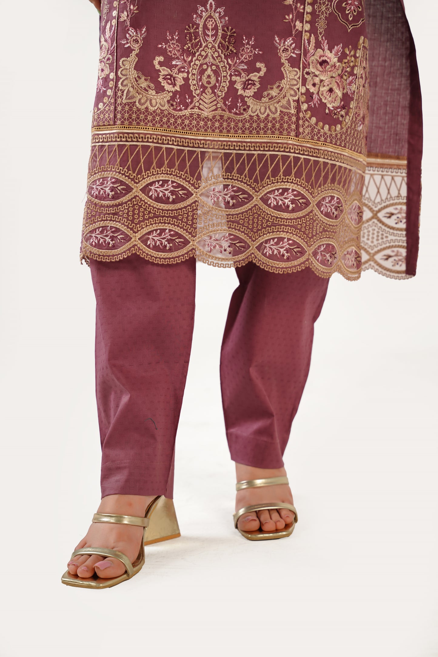 Anaya Noor Fancy Jacquard Cotton Emb-3PC
