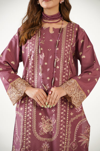 Anaya Noor Fancy Jacquard Cotton Emb-3PC