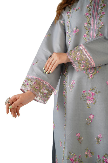 Anaya Noor Fancy Jacquard Cotton Emb 3PC