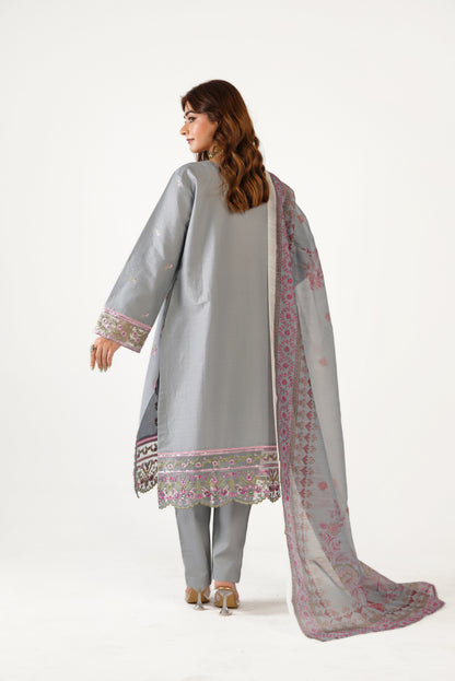 Anaya Noor Fancy Jacquard Cotton Emb 3PC