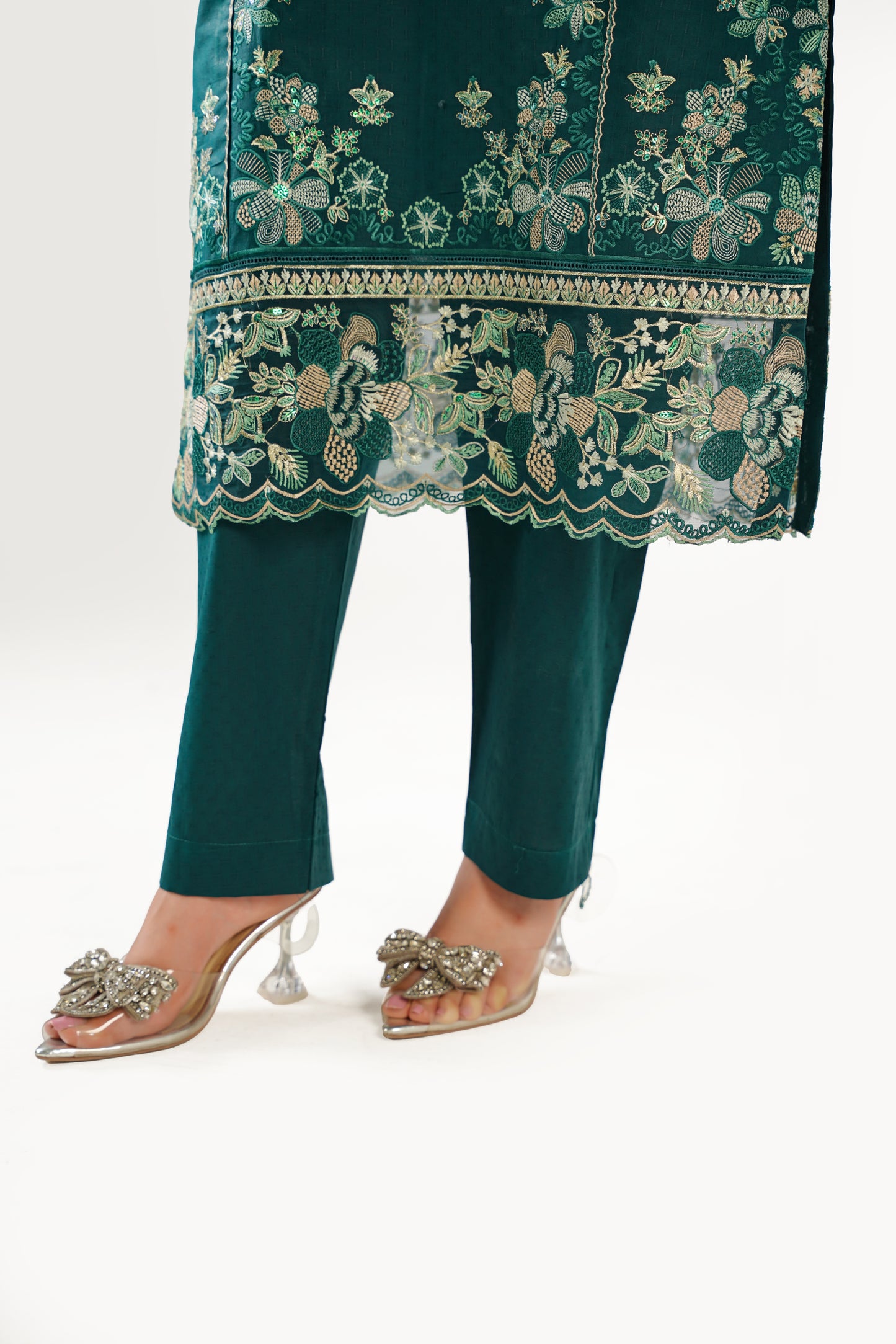 Anaya Noor Fancy Jacquard Cotton Emb 3PC