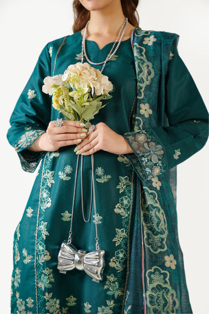 Anaya Noor Fancy Jacquard Cotton Emb 3PC