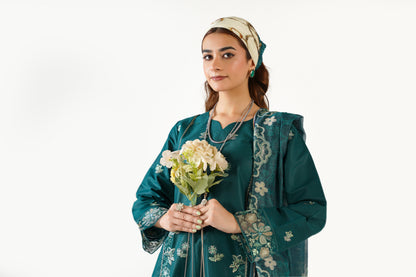 Anaya Noor Fancy Jacquard Cotton Emb 3PC