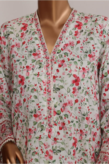Bin Saeed Bellbottom Printed & Emb Lawn 3PC