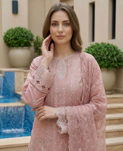 Bin Saeed Premium Embroidered Lawn 3PC