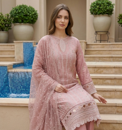 Bin Saeed Premium Embroidered Lawn 3PC
