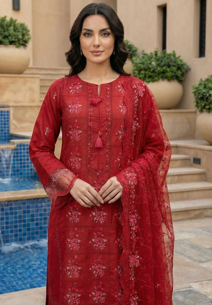 Bin Saeed Premium Embroidered Lawn 3PC