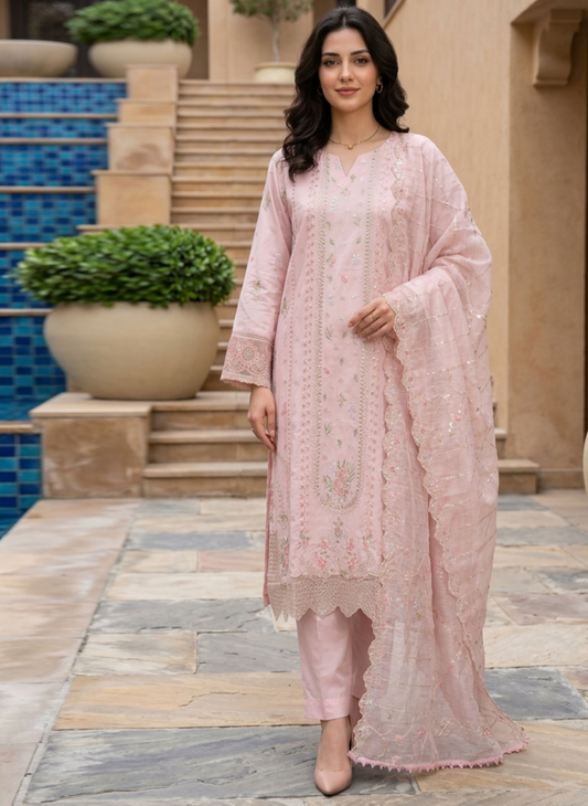 Bin Saeed Premium Embroidered Lawn 3PC