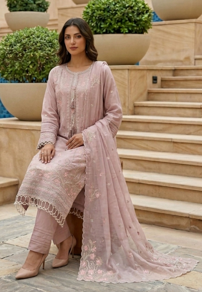 Bin Saeed Premium Embroidered Lawn 3PC