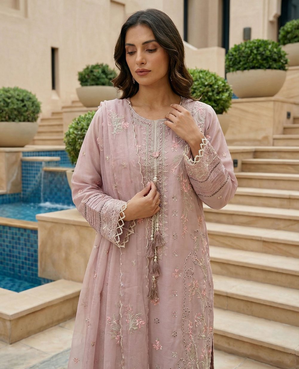 Bin Saeed Premium Embroidered Lawn 3PC