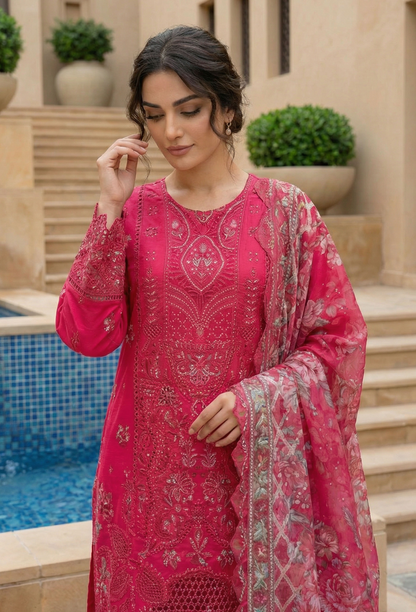 Bin Saeed Premium Embroidered Lawn 3PC
