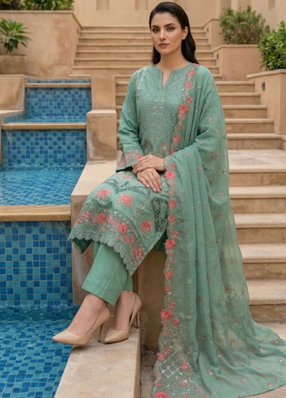 Bin Saeed Premium Embroidered Lawn 3PC