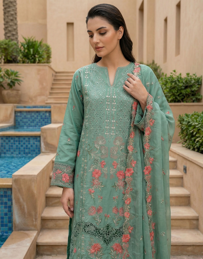 Bin Saeed Premium Embroidered Lawn 3PC