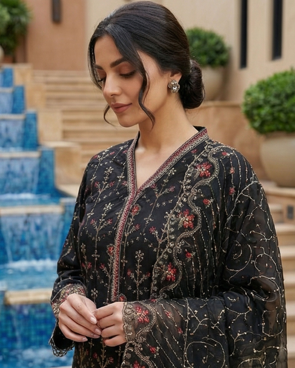 Bin Saeed Premium Embroidered Lawn 3PC