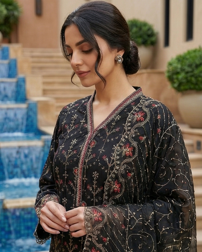 Bin Saeed Premium Embroidered Lawn 3PC