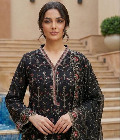 Bin Saeed Premium Embroidered Lawn 3PC