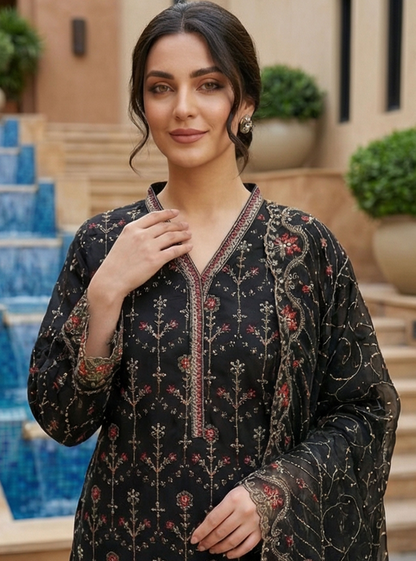 Bin Saeed Premium Embroidered Lawn 3PC
