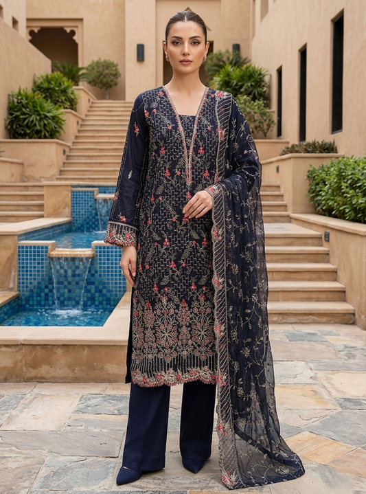 Bin Saeed Premium Embroidered Lawn 3PC
