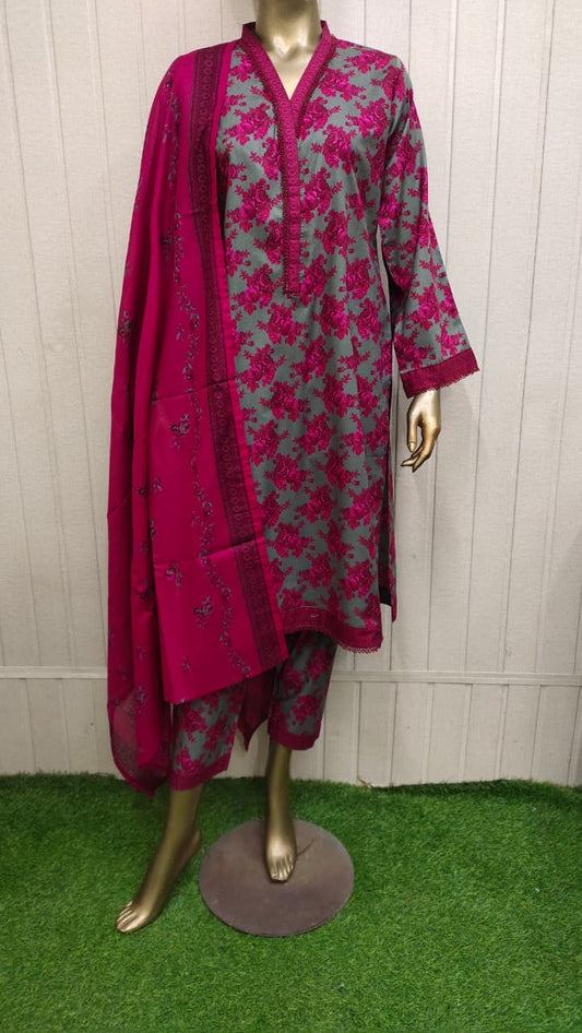 Bin Saeed Digital Printed Lawn 3PC