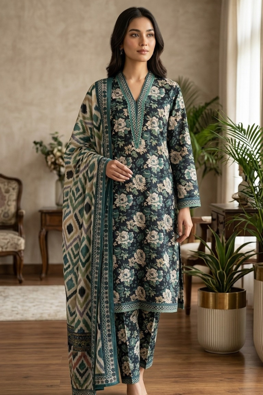 Bin Saeed Digital Printed Lawn 3PC