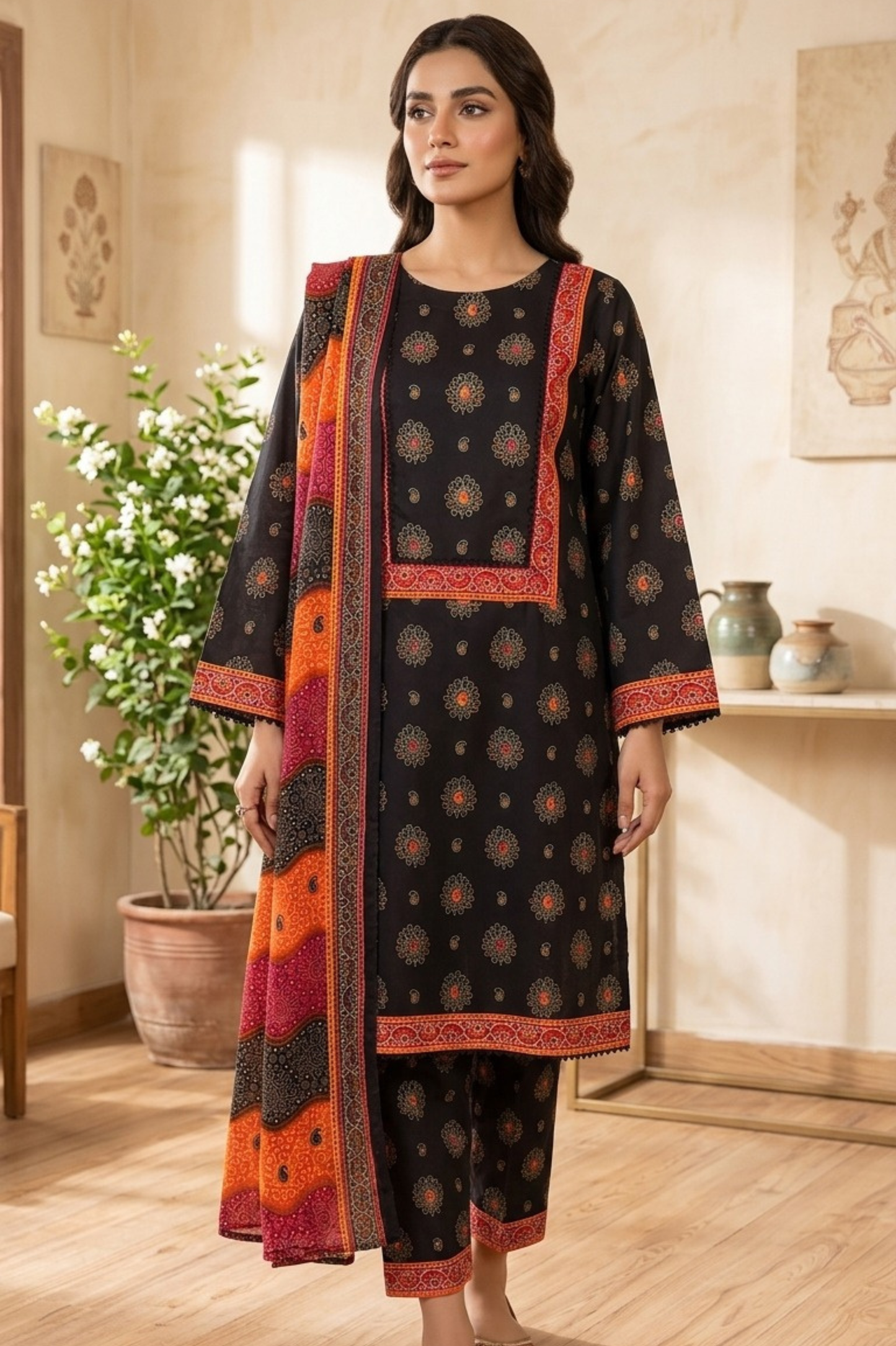 Bin Saeed Digital Printed Lawn 3PC