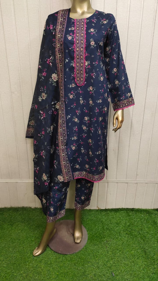 Bin Saeed Digital Printed Lawn 3PC