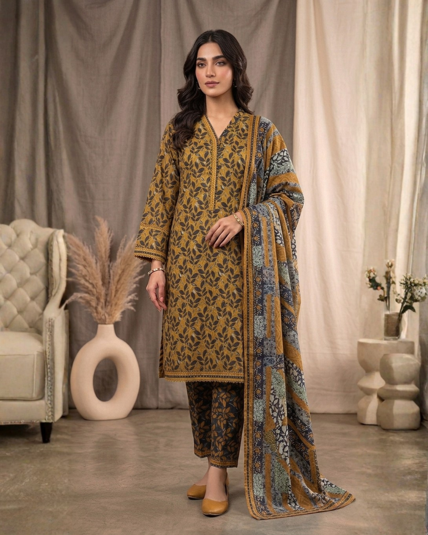 Bin Saeed Digital Printed Lawn 3PC