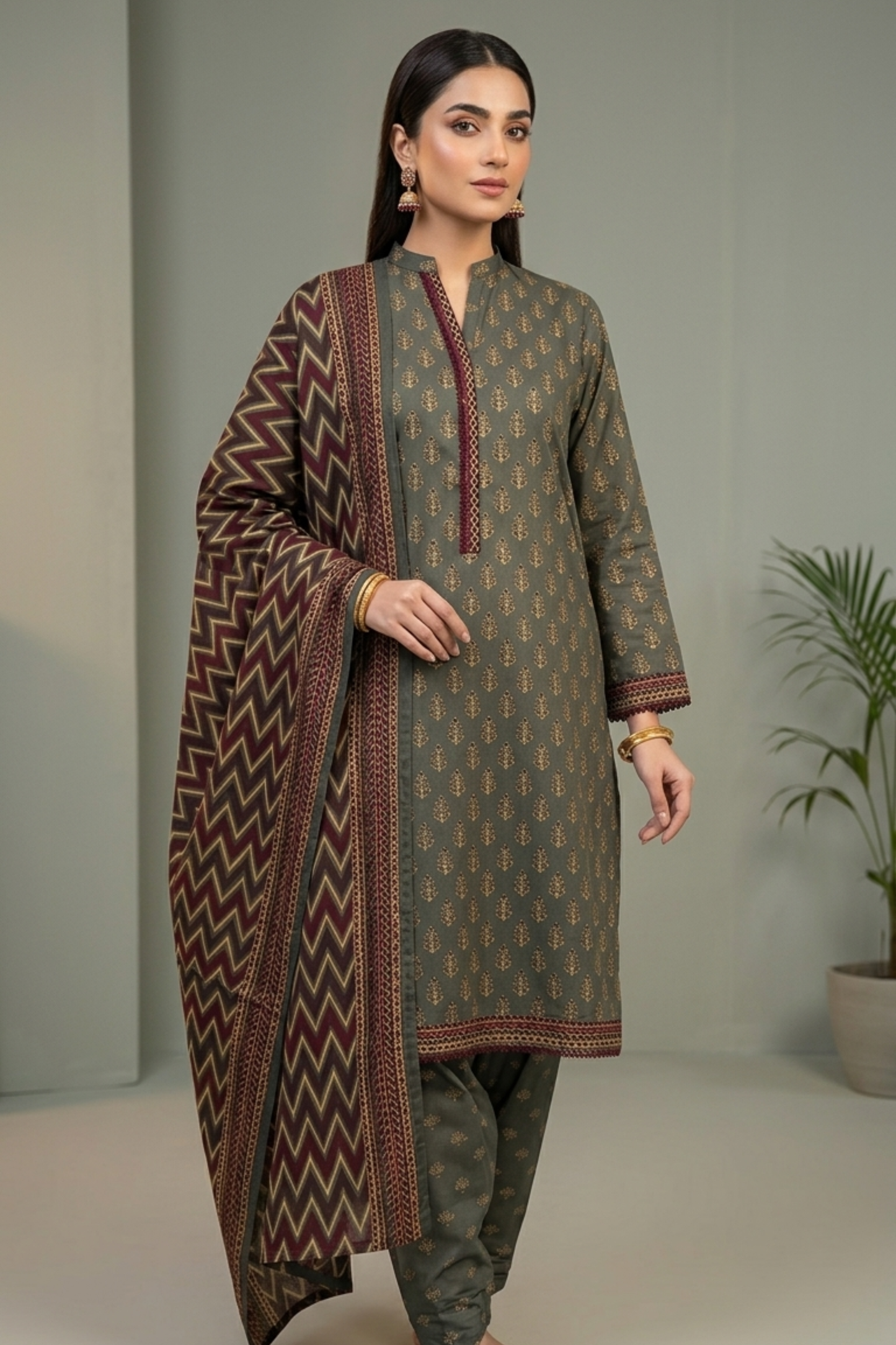 Bin Saeed Digital Printed Lawn 3PC