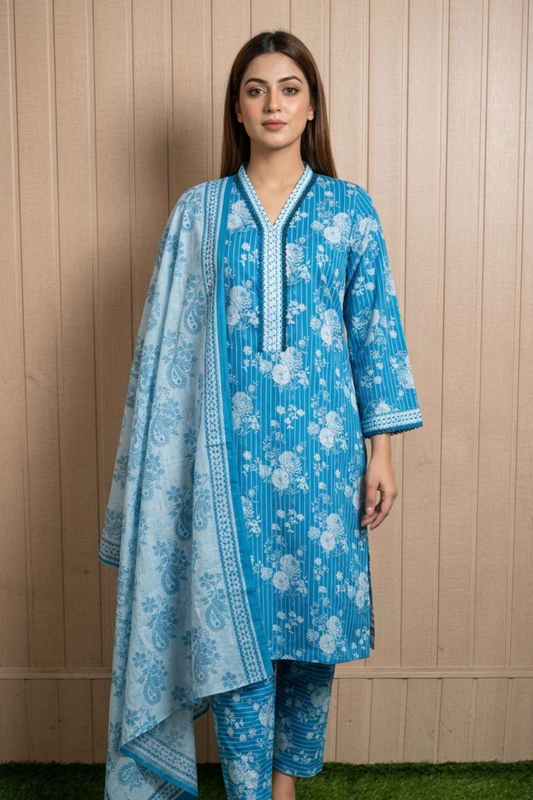 Bin Saeed Digital Printed Lawn 3PC