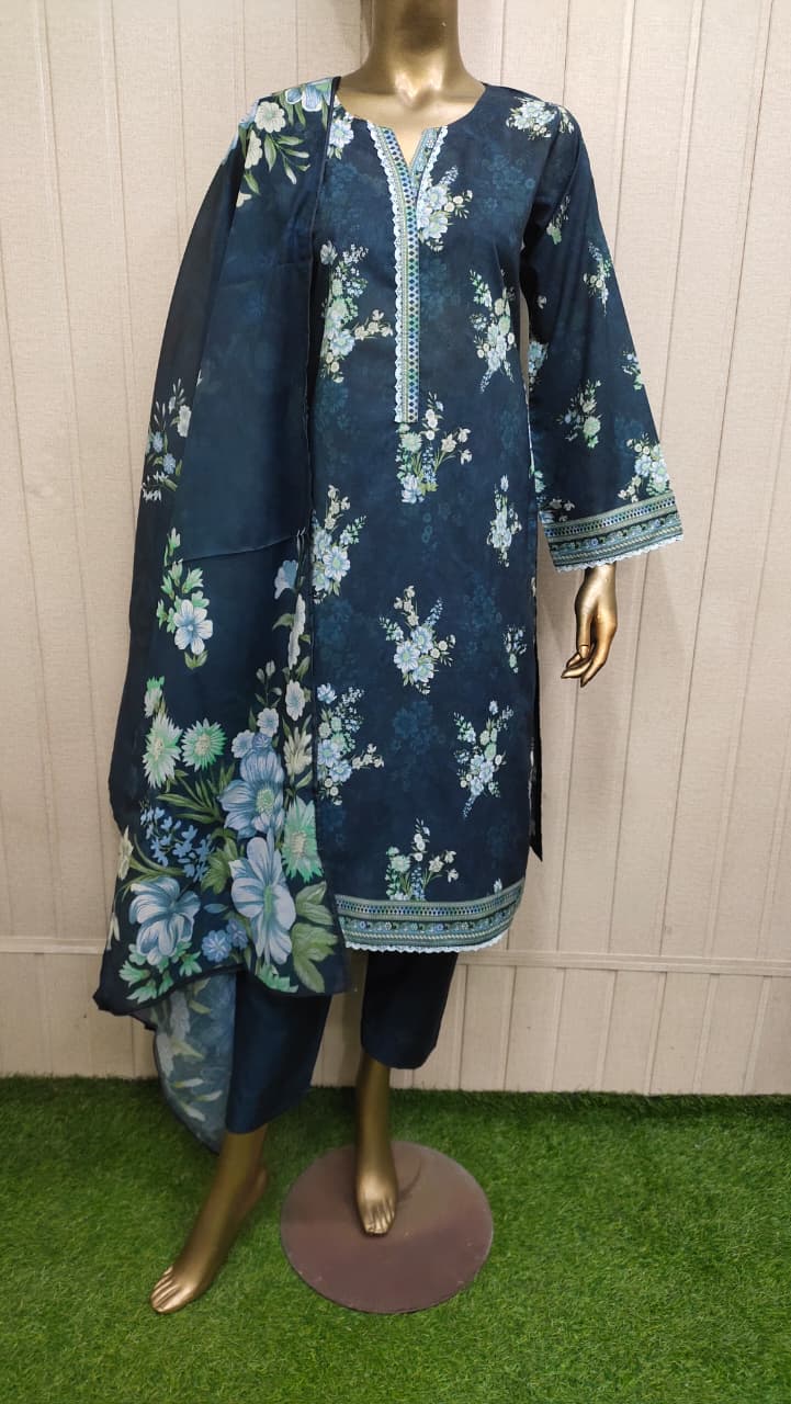 Bin Saeed Digital Printed Lawn 3PC